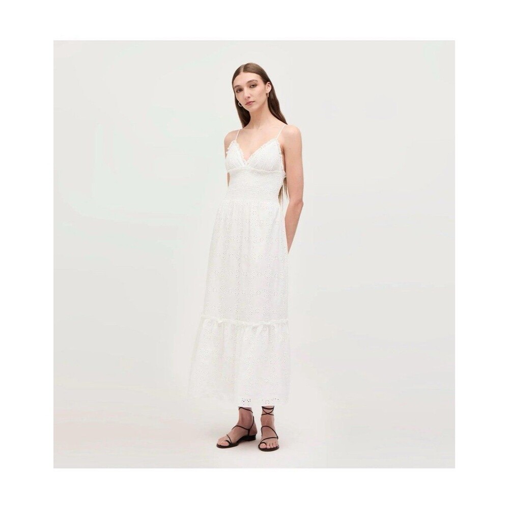 NWT Hill House Home Dottie Nap Dress 100% Cotton White Eyelet